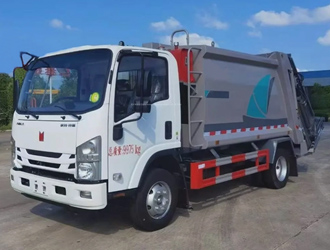 8CBM Self-Loading Compactor Garbage Truck, Sealed Waste Collection Vehicle