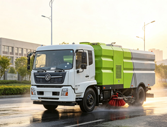 Dongfeng 18-Ton Multi-Functional Washing & Sweeping Truck, National VI Integrated Road Sweeper & Flusher
